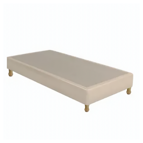 SOMMIER ECOCUERO CREMA 190X090