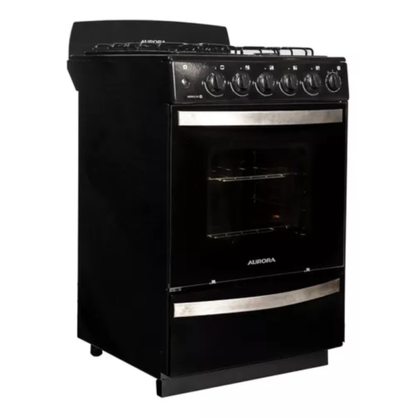 COCINA AURORA ARGENTA LEN 4 NEGRA