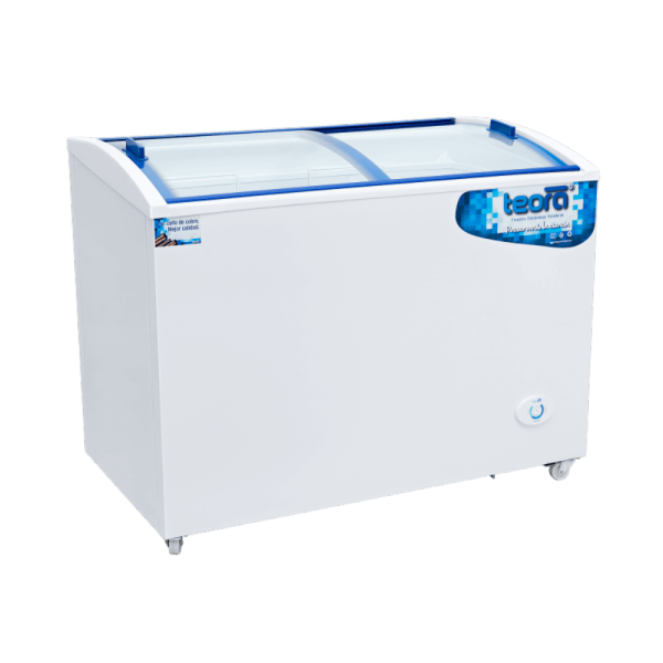 FREEZER TEORA HORIZONAL DUAL T/VIDRIO CURVA 350L FH350CI