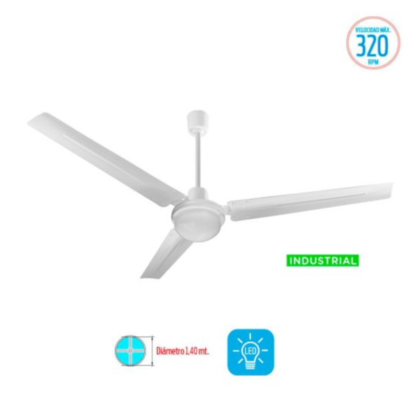 VENTILADOR LILIANA DE TECHO CON LUZ IND 1,4M 90W VTHI513