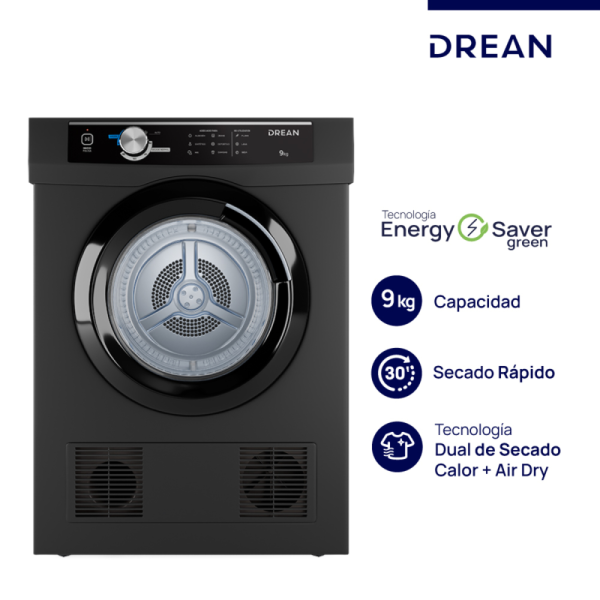 SECARROPAS DREAN POR CALOR 9KG SED090VGCLO GRIS