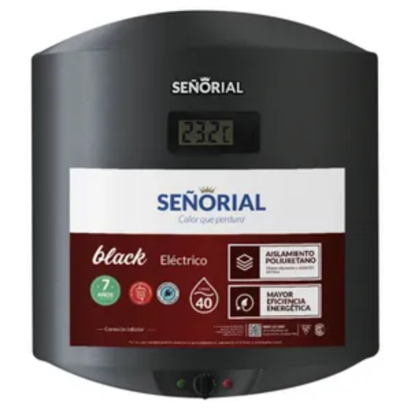TERMOTANQUE SEÑORIAL BLACK ELECTRICO 40L