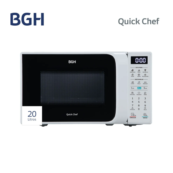 MICROONDAS BGH 20L DIGITAL B120DB20I20 BLANCO