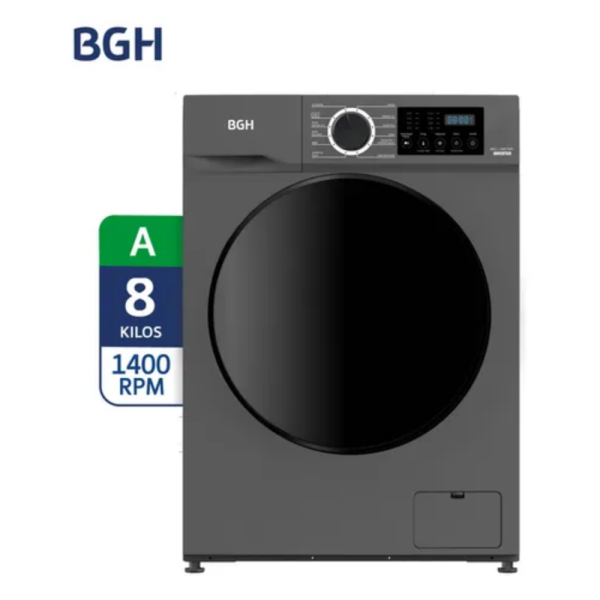 LAVARROPAS BGH INVERTER 8KG BWFI08S24AR PLATA