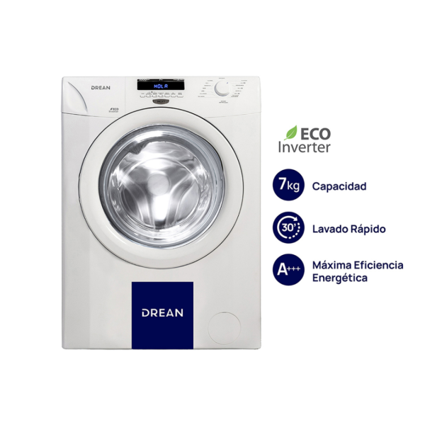 LAVARROPAS DREAN INVERTER 7.10 BLANCO LFDR0710SB