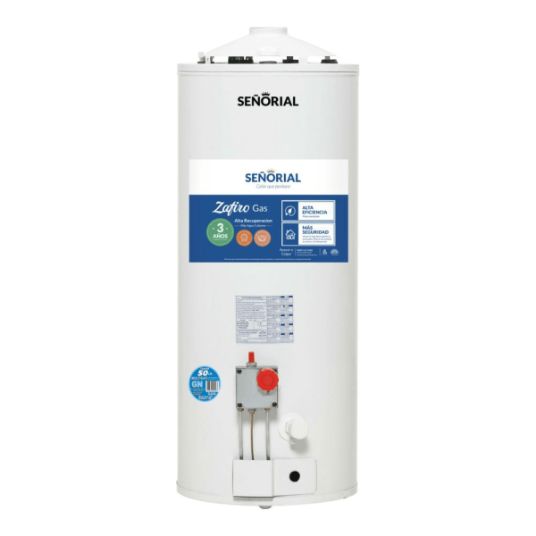 TERMOTANQUE SE&Ntilde;ORIAL ZAFIRO GAS 50L ALTA REC CI/CS BL