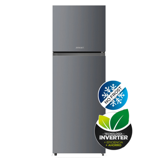 HELADERA BRIKET KD325FWG C/FREEZER N/F GREY