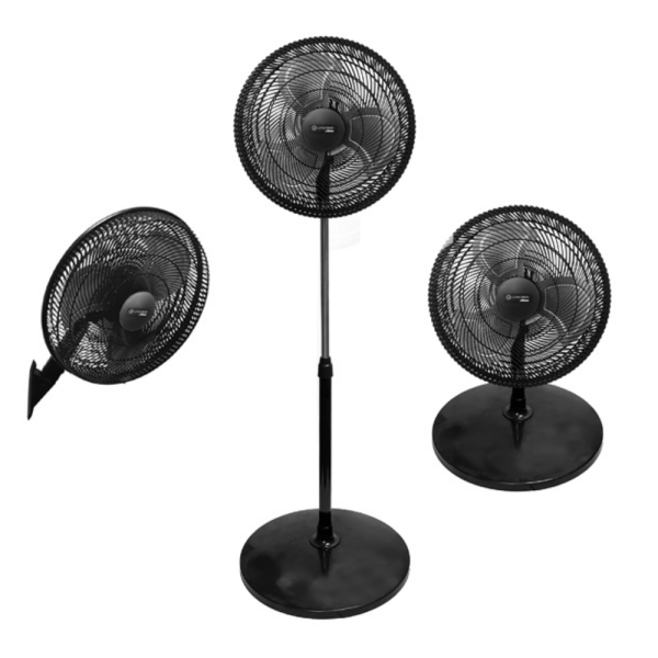 VENTILADOR LILIANA 3 EN1 18" 75W MET NEGRO VPWB18M