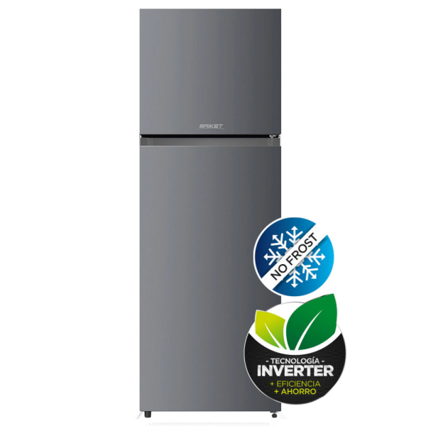 HELADERA CON FREEZER NO FROST INVERTER BRIKET- KD268FWG- GRIS