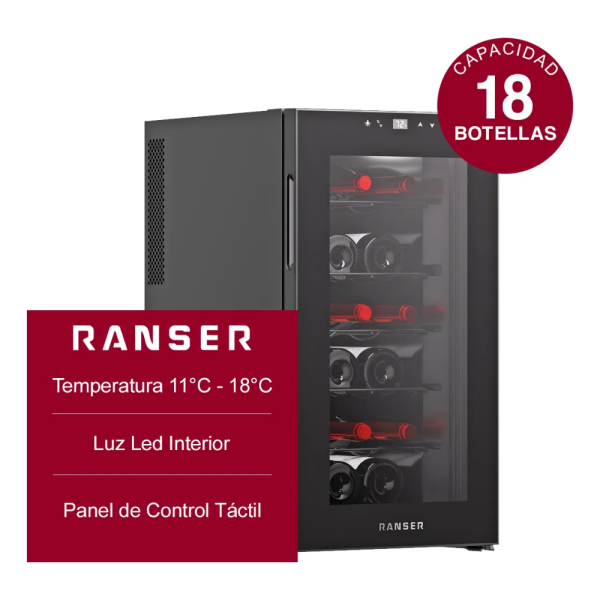 CAVA RANSER TERMOELECTRICA 18 BOT. WC-7000 NEGRA