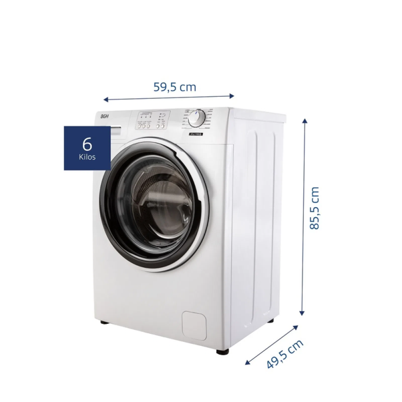 Lavarropas BGH Carga Frontal 6kg Bwfa06w21ar