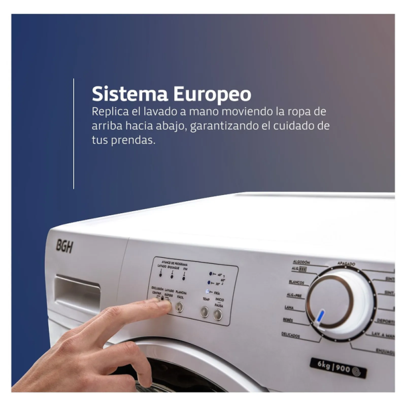 Lavarropas BGH Carga Frontal 8kg Bwfa08w21ar