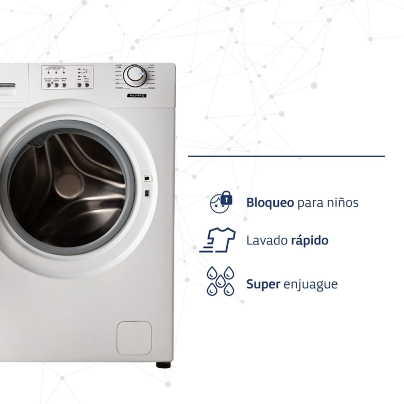 Lavarropas BGH Carga Frontal 8kg Bwfa08w21ar