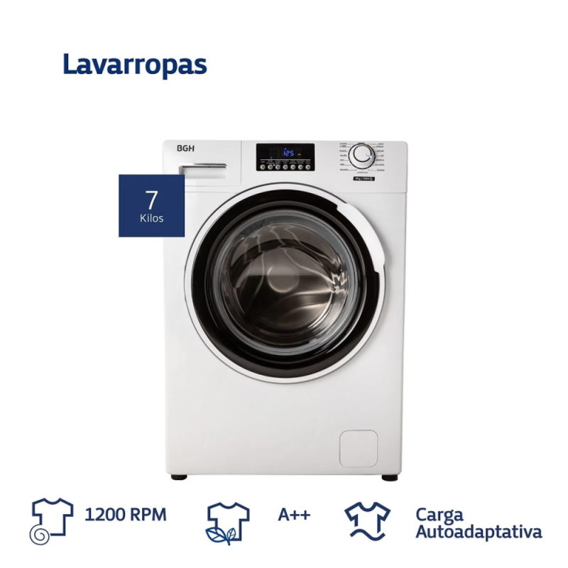 Lavarropas BGH Carga Frontal 7kg Bwfa07w21ar