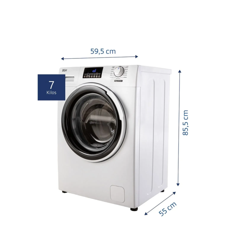 Lavarropas BGH Carga Frontal 7kg Bwfa07w21ar