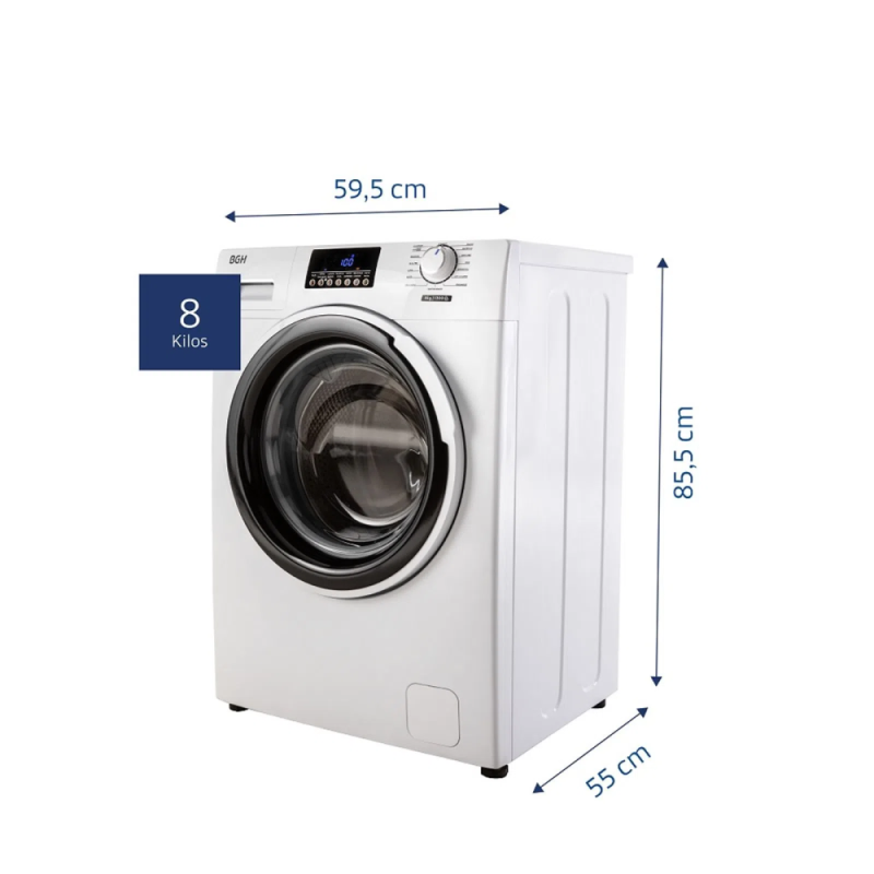 Lavarropas BGH Carga Frontal 8kg Bwfa08w21ar