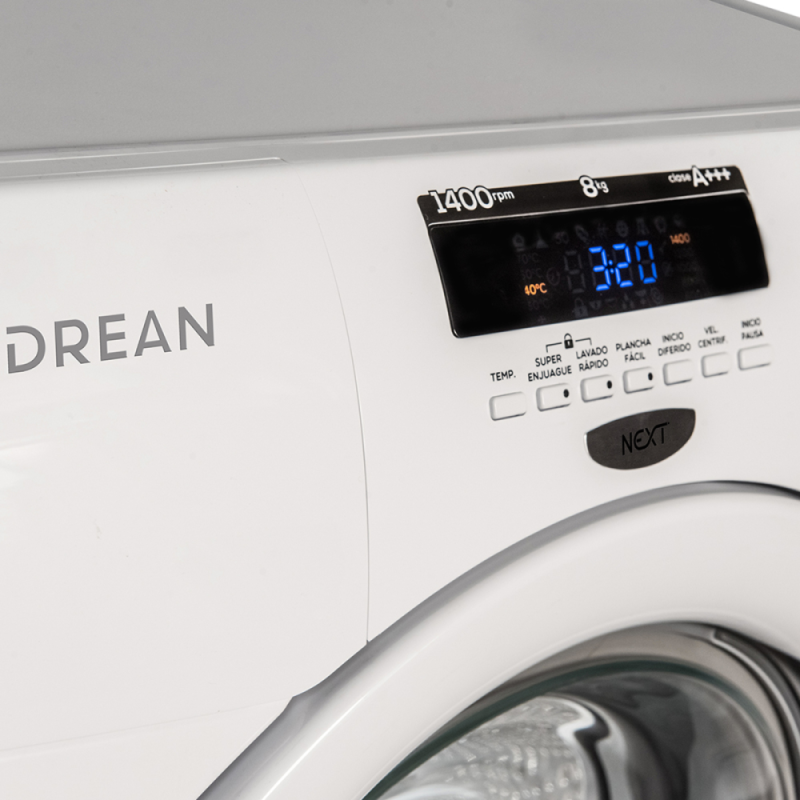 Lavarropas Carga Frontal Inverter 8 Kg Blanco Drean - NEXT 8.14 P ECO