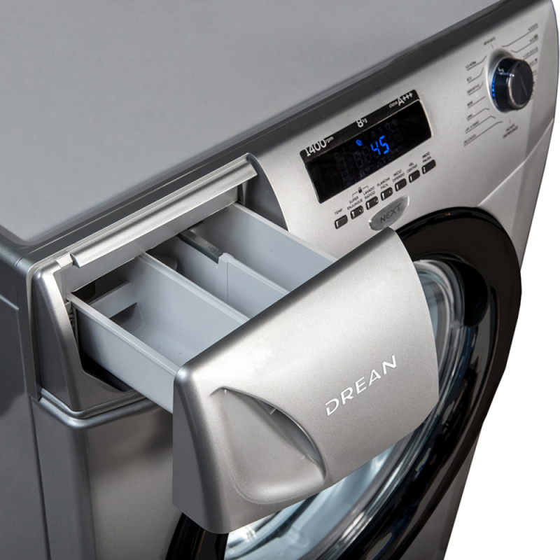 Lavarropas Carga Frontal Inverter 8 Kg Gris Drean - NEXT 8.14 PG ECO