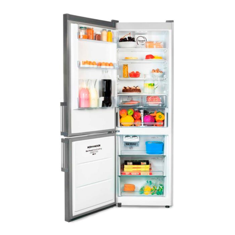 HELADERA KOHINOOR KHGA 41D/8 NO FROST 417 lts PLATA