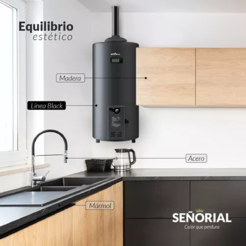 Termotanque Eléctrico Señorial Black TSBE-80 negro 80 L