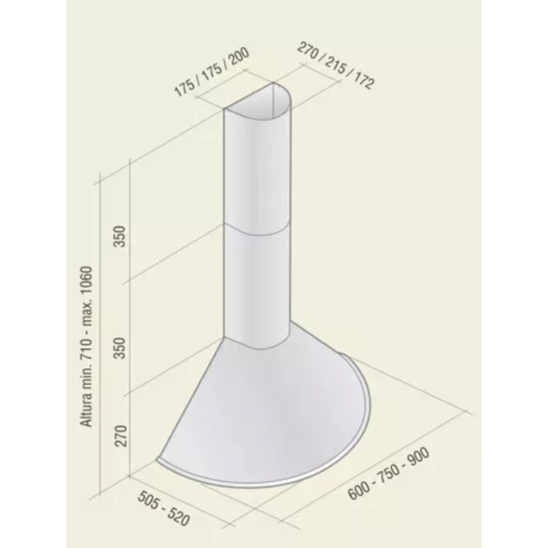 CAMPANA LLANOS CIRCULAR MILENICA VACIA 60 24894 ACERO