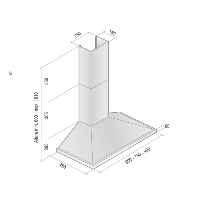 CAMPANA LLANOS PRISMA LCD 60 25269 ACERO