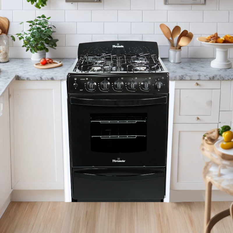 COCINA FLORENCIA 5537 56CM TIMER/LUZ/ENC NEGRA