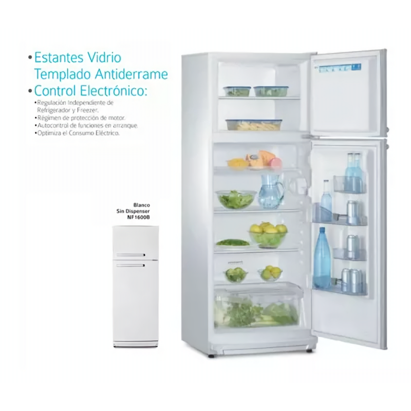 HELADERA BAMBI C/FREEZER 2F1600 329L BLANCA