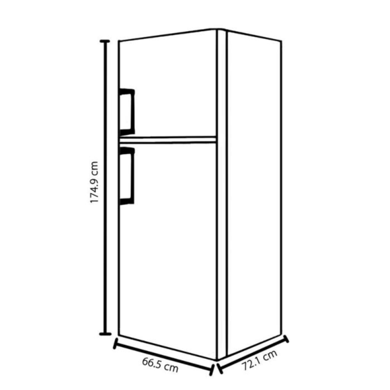 HELADERA KOHINOOR C/FREEZER A+ 437L KHD 43/7 BL