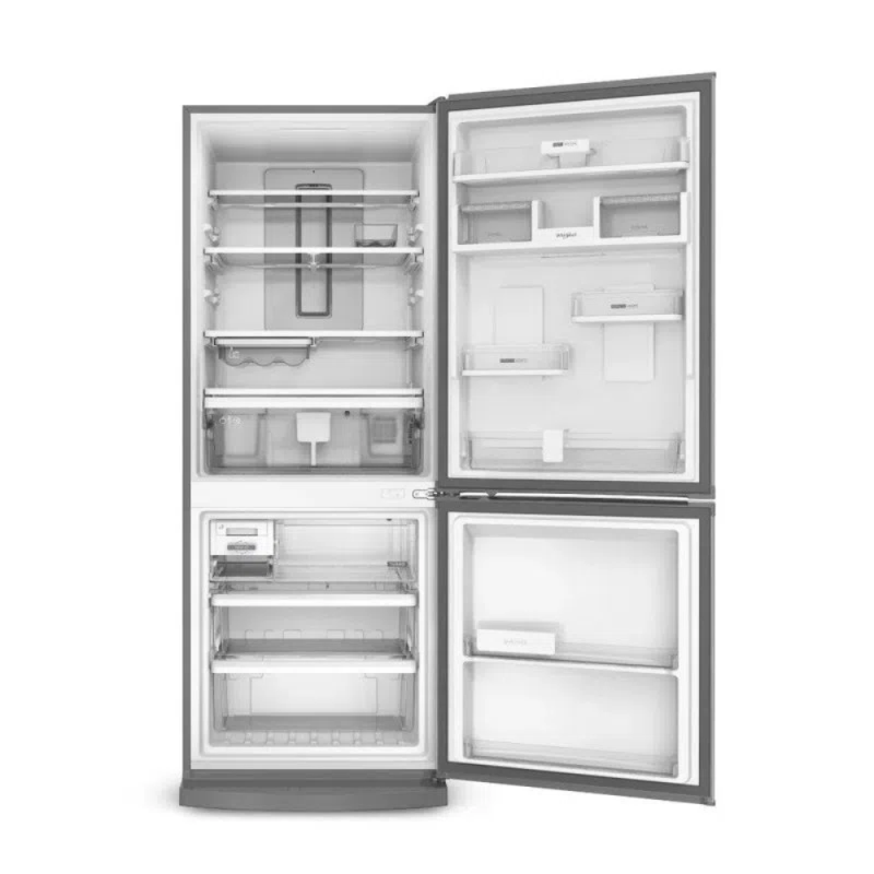 HELADERA WHIRLPOOL EVOX 443L FREEZER ABAJO WRE57K2 ACERO