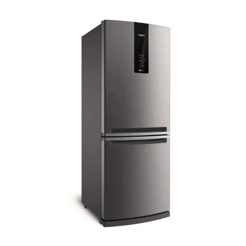 HELADERA WHIRLPOOL EVOX 443L FREEZER ABAJO WRE57K2 ACERO
