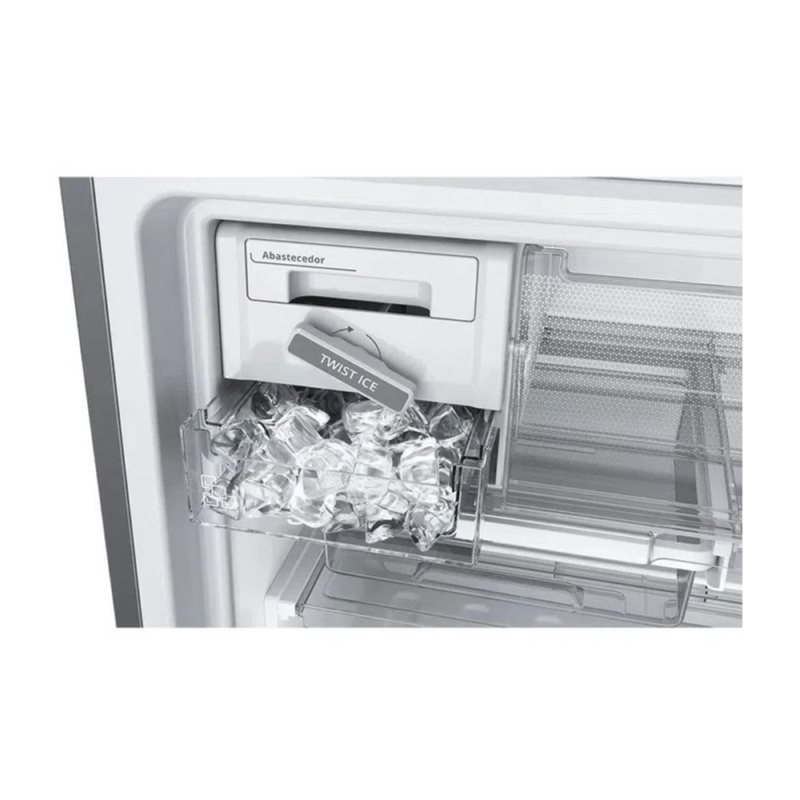 HELADERA WHIRLPOOL EVOX 443L FREEZER ABAJO WRE57K2 ACERO