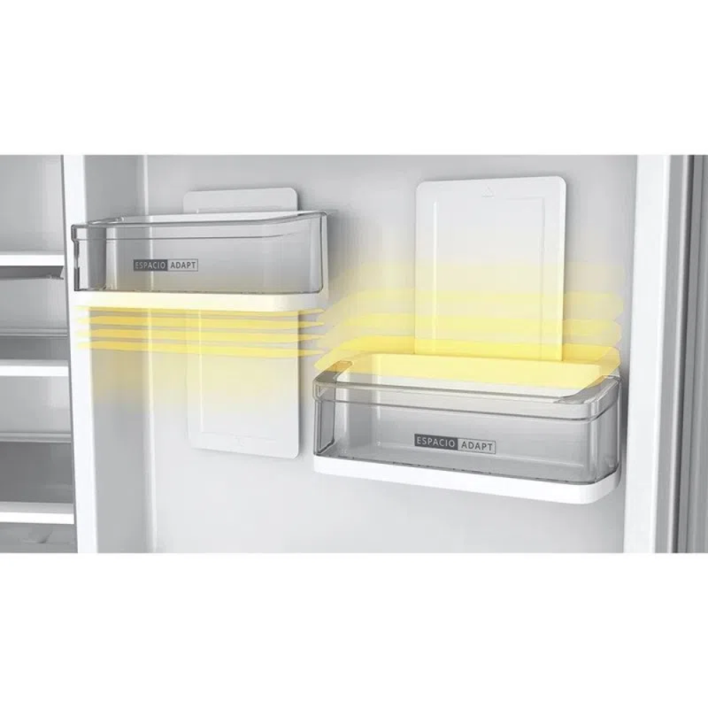 HELADERA WHIRLPOOL EVOX 443L FREEZER ABAJO WRE57K2 ACERO