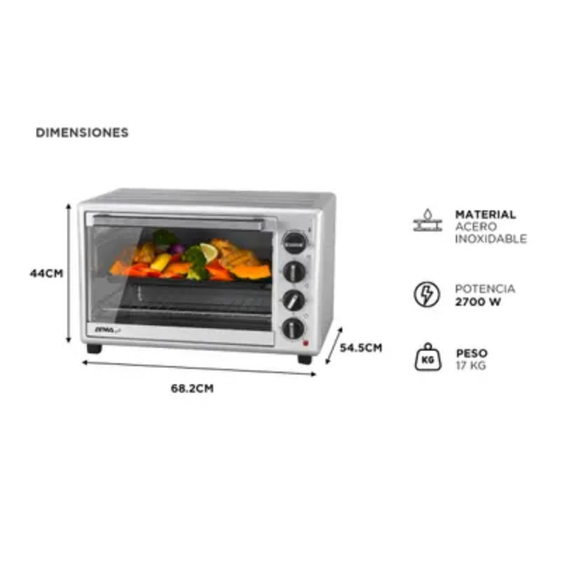 HORNO ATMA ELECTRICO 90L GRILL HG9022P