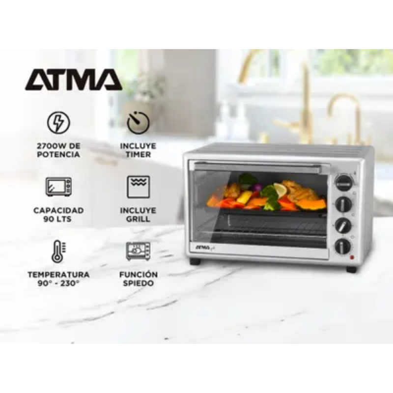 HORNO ATMA ELECTRICO 90L GRILL HG9022P