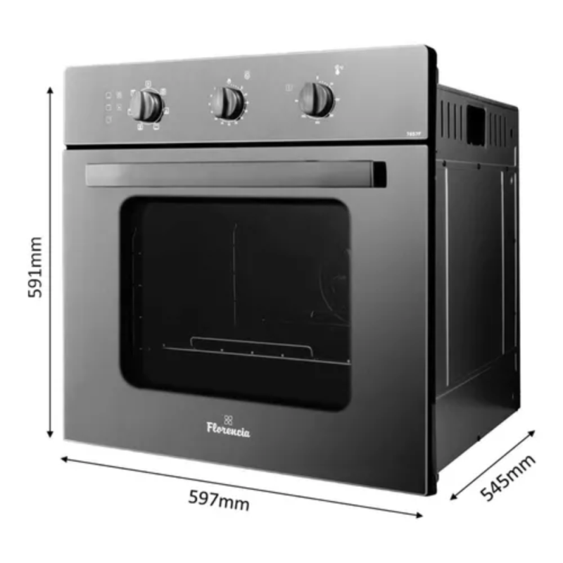 HORNO FLORENCIA ELECTRICO EMPOTRABLE 7857F NEGRO