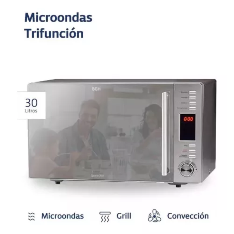 MICROONDAS BGH 30L DIGITAL B330DSS9 ACERO