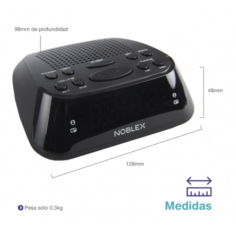 RADIO DESPERTADOR NOBLEX RJ960P