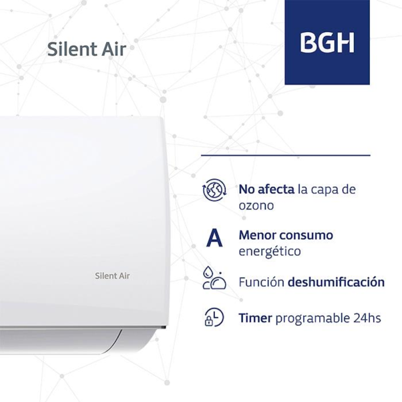 Aire Acondicionado Split BGH BSE35WCHU 3200Watts f/c