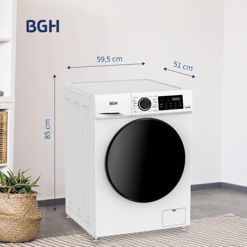 LAVARROPAS BGH INVERTER 8KG BWFI08W24AR BLANCO