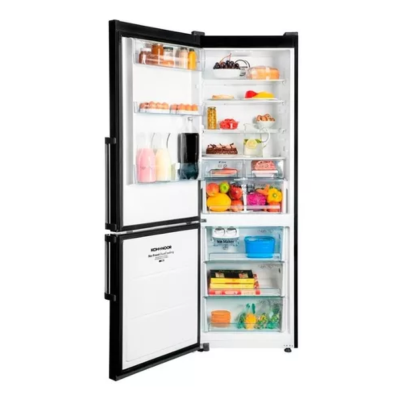 HELADERA KOHINOOR COMBI 417LTS KHGF41D/8 NEGRA ACERADA