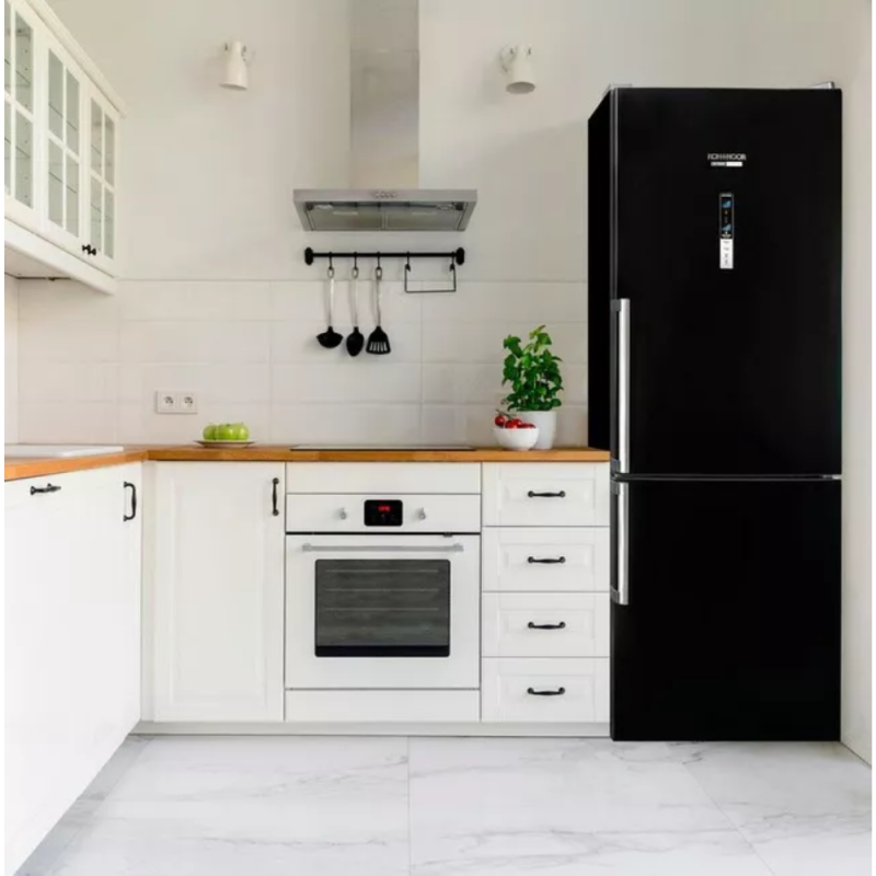 HELADERA KOHINOOR COMBI 417LTS KHGF41D/8 NEGRA ACERADA