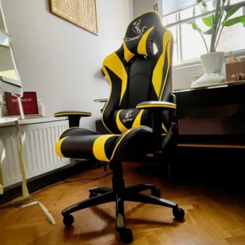 SILLA GAMER PLACATA CONSTRICTOR RECLIN. AMARILLO SIC-1001Y