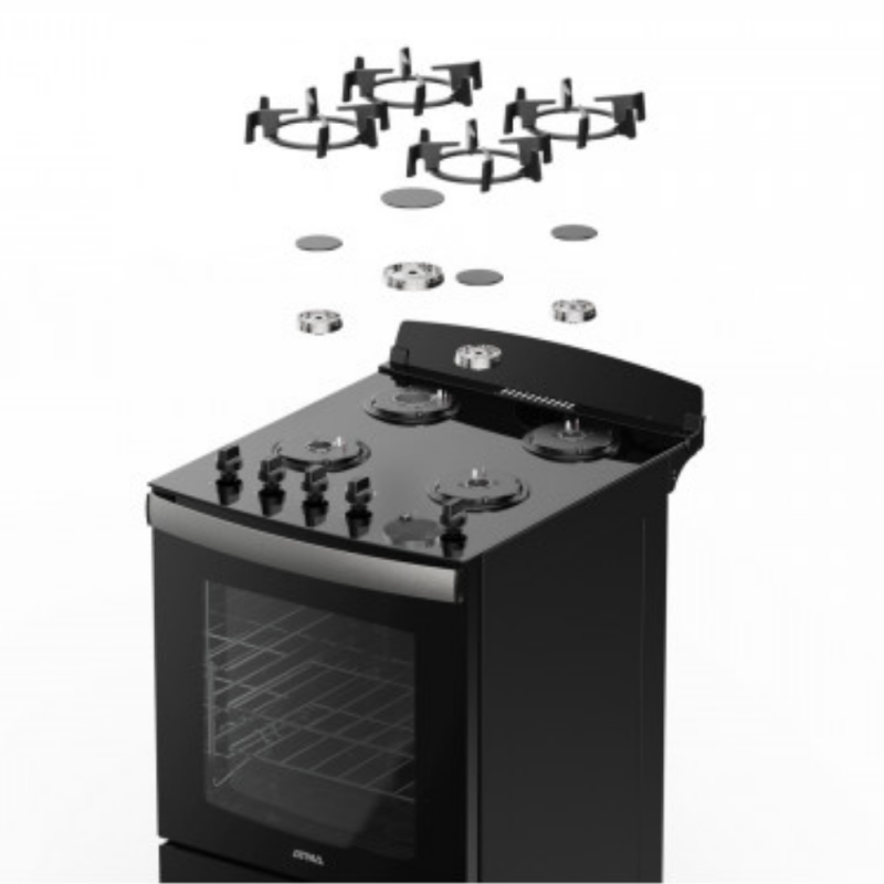 COCINA ATMA CCM056N MULTIGAS 56CM NEGRA