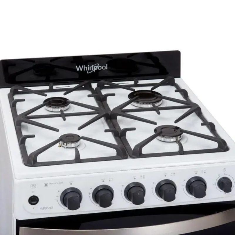 COCINA WHIRLPOOL REJA FUNDICION WFB57DI BLANCA