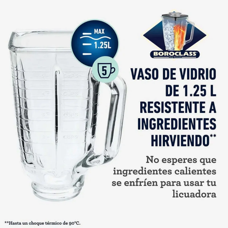 LICUADORA OSTER CLASICA 700W JARRA VIDRIO BLST4655B NEGRA