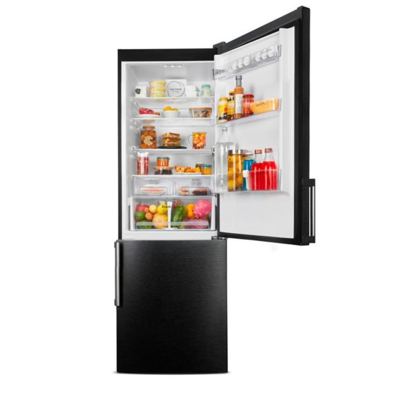 HELADERA KOHINOOR C/F ABAJO NO FROST INV 417L NEGRA