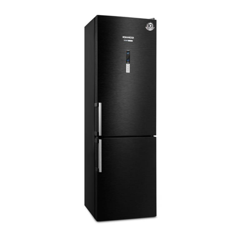 HELADERA KOHINOOR C/F ABAJO NO FROST INV 417L NEGRA