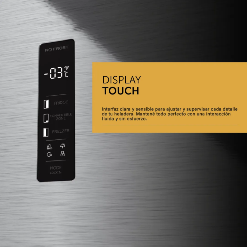 HELADERA VONDOM INVERTER 631 LTS SBS631 ACERO INOX