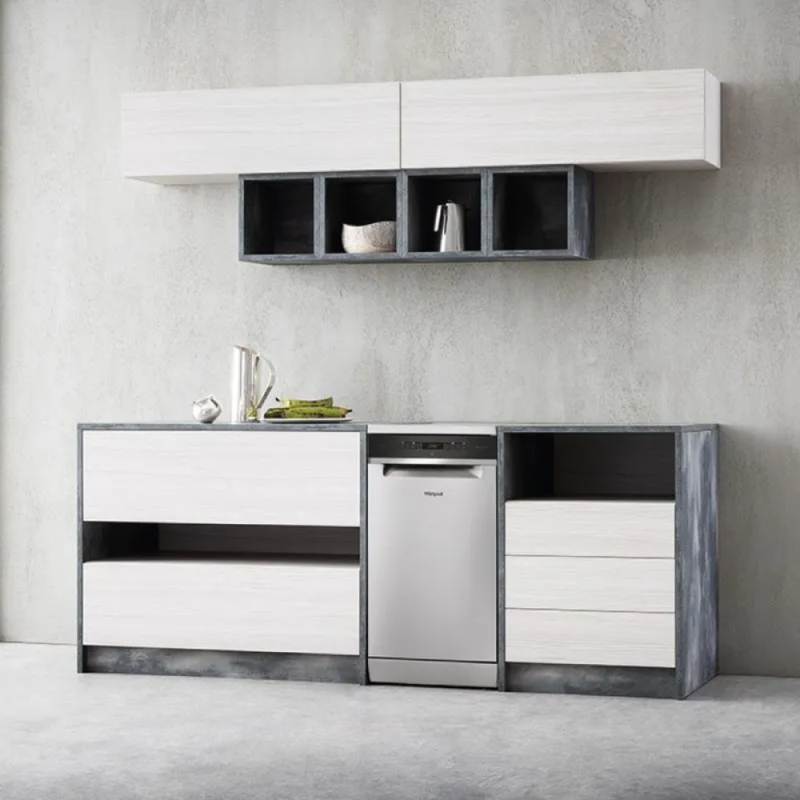 LAVAVAJILLAS WHIRLPOOL 10 CUBIERTOS WSFO3T2 ACERO INOX